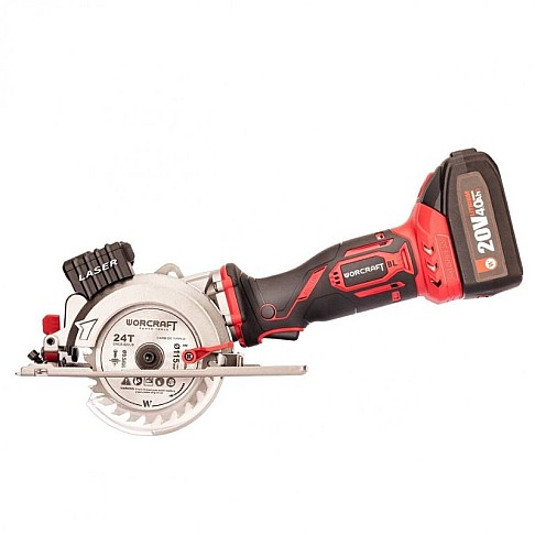 Cordless circular saw with laser 115 mm, 20V Li-ion