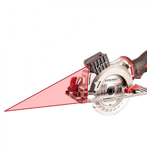 Cordless circular saw with laser 115 mm, 20V Li-ion