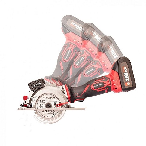 Cordless circular saw with laser 115 mm, 20V Li-ion