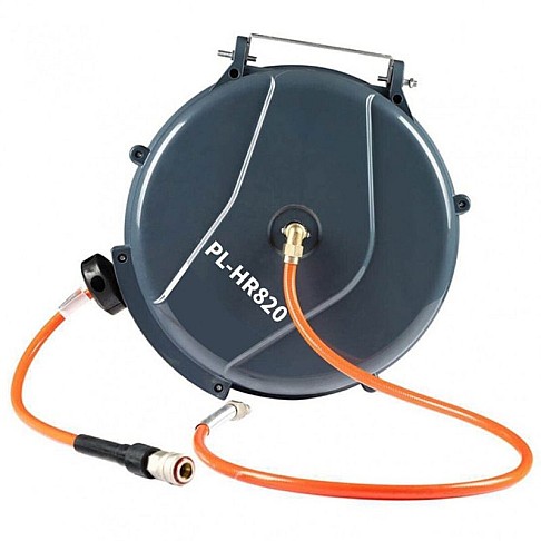 Air hose with reel PU Ø8 x 12 mm, 20 m