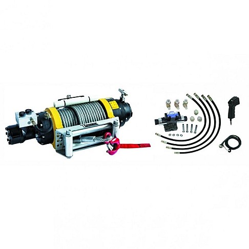 Hydraulic winch 24V, 10215 kg with remote control system
