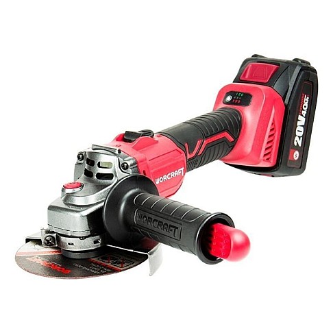 Cordless angle grinder 125 mm, 20V Worcraft