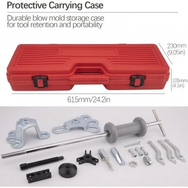 Atbulinis plaktukas su priedais, 9 vnt., 2.5 kg