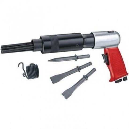 Pneumatic needle scaler and hammer 2in1 set, 4 pcs.