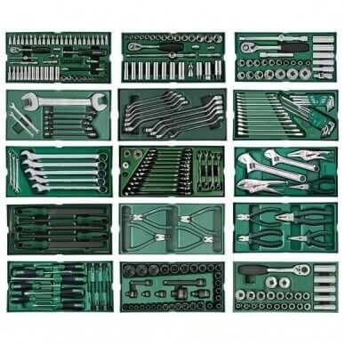 Tool cabinet with tools PRO 11 drawers, 300 pcs.
