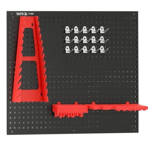 Настенный металлический стенд для инструментов с держателями и контейнерами, комплект из 34 предметов