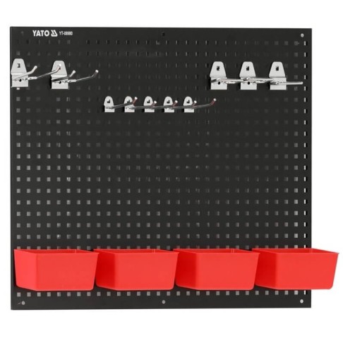 Настенный металлический стенд для инструментов с держателями и контейнерами, комплект из 34 предметов