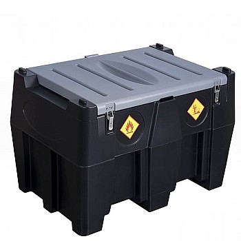 Mobile fuel tank 440L (plastic) with 12V DCTP40 pump, automatic nozzle, and filter