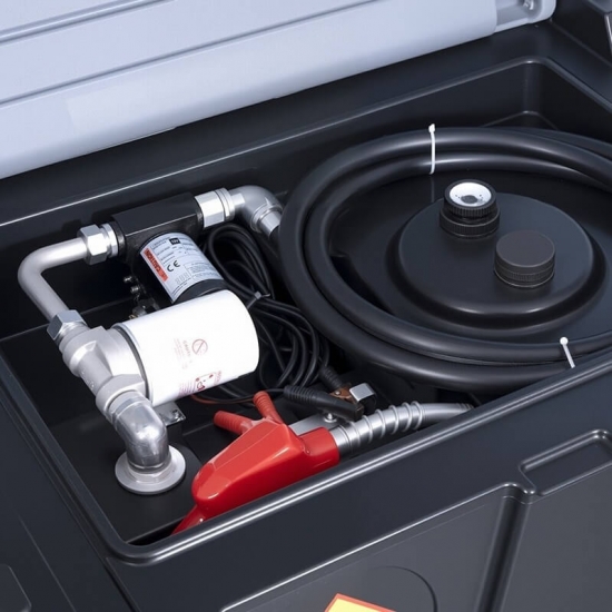 Mobili kuro talpykla 440L (plastikinė) su 12V DCTP40 pompa, automatiniu pistoletu ir filtru
