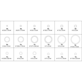 Cuff set for air conditioner repair HNBR, 270 pcs.