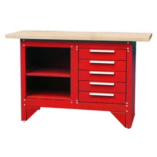 Workbench with cabinet (5 drawers)