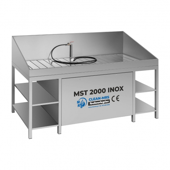 Detailed washing machine Marwis MST 2000 INOX with pneumatic pump