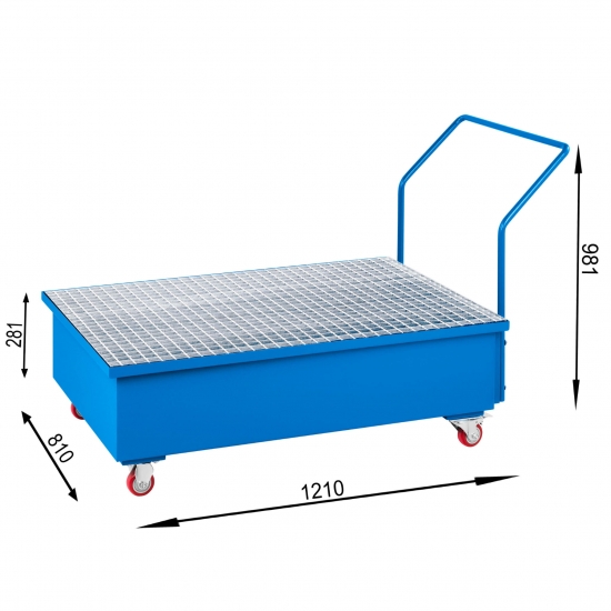 Mobile Liquid collection tray Marwis 1200X800 H400 Mobile