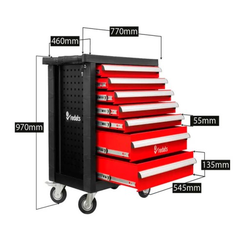 Инструментальный шкаф с 7 ящиками, REDATS