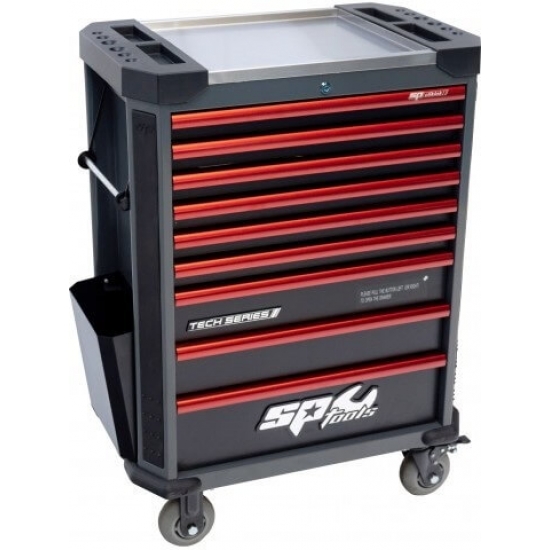 Tool trolley with 9 drawers and 214 tools TOOLKIT TECH Series