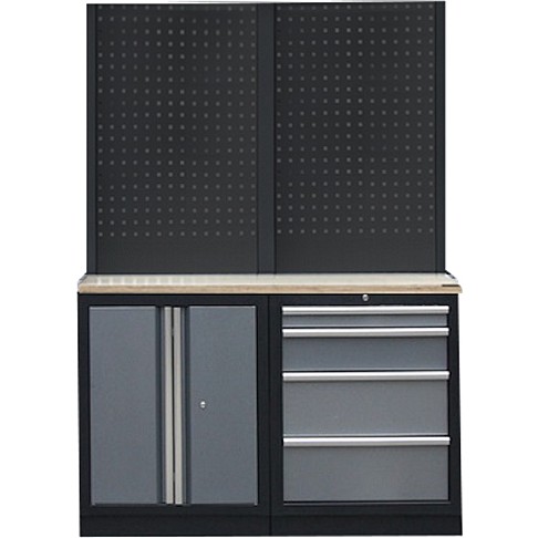 Stacionarus darbastalis su dviem spintelėmis Black Panel