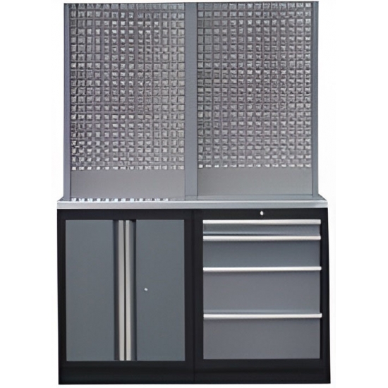Stacionarus darbastalis su dviem spintelėmis Black Panel