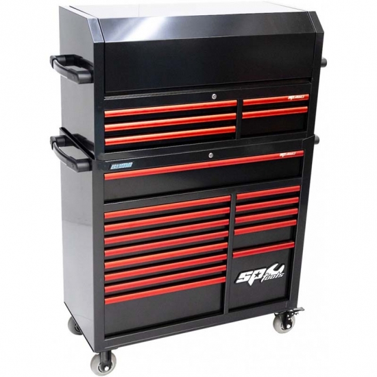 Tool trolley with 14 drawers and an additional 5 upright cabinet SPtools Custom series