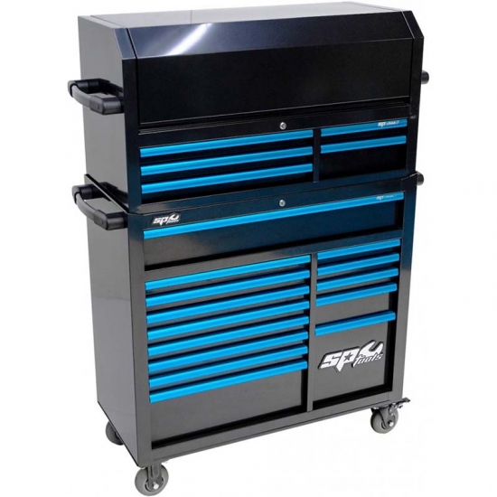 Tool trolley with 14 drawers and an additional 5 upright cabinet SPtools Custom series