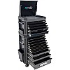 Įrankių vežimėlis su viršutine dėže ir 16 stalčių, SPtools Tech series