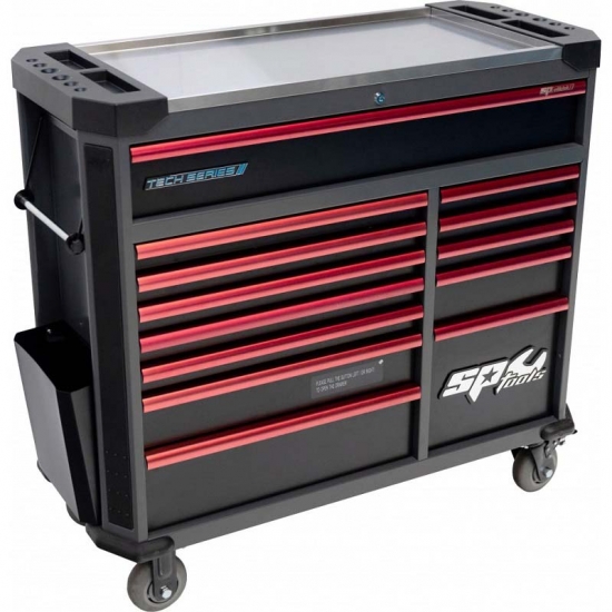 Tool trolley with 13 drawers and 411 pcs. tools SPtools Tech Series