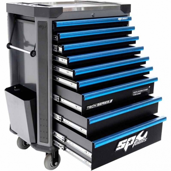 Tool trolley with 9 drawers and 433 tools SP Tools Tech Series