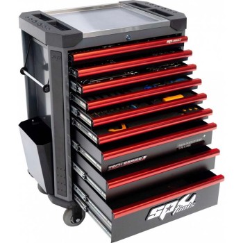 Tool trolley with 9 drawers and 433 tools SP Tools Tech Series