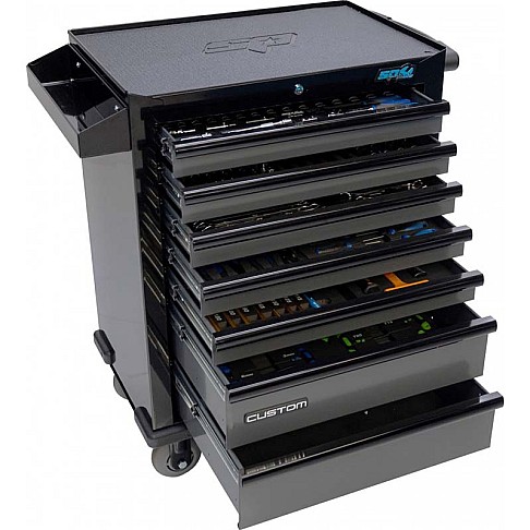 Инструментальная тележка с 7 ящиками и 334 инструментами SP Tools Custom Series