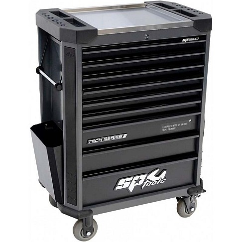 Тележка для инструментов с 9 ящиками серии SPtools Tech