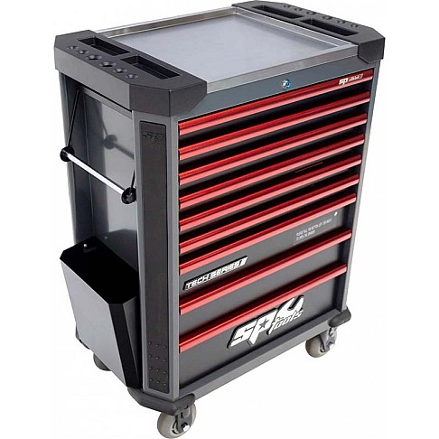 Тележка для инструментов с 9 ящиками серии SPtools Tech