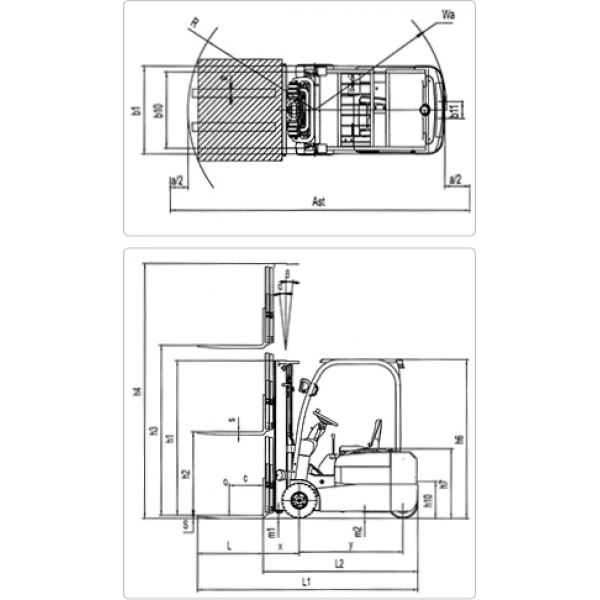 Электрический погрузчик 2500 кг NH Handling NH2548-N