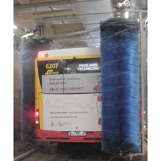 Washing equipment with drive-through function for buses, Sultof Expres