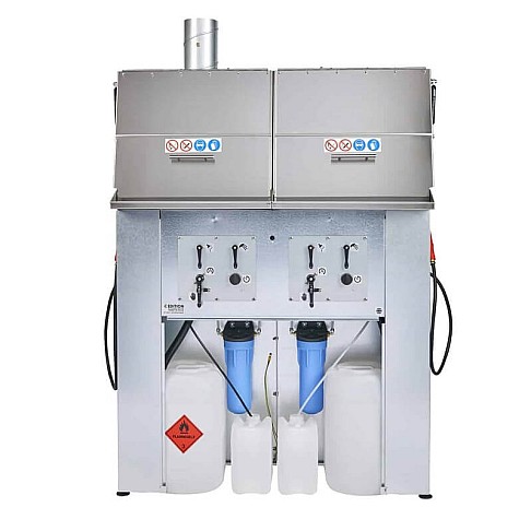 Dviejų pulverizatorių valymo įrenginys dažų maišymo patalpoms Edition35 Twin