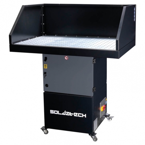 Mobile welding table with fume extraction