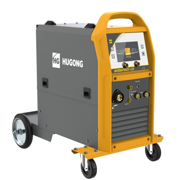 Импульсный MIG сварочный аппарат с ЖК-экраном Hugong INVERMATRIX251LCD 250A
