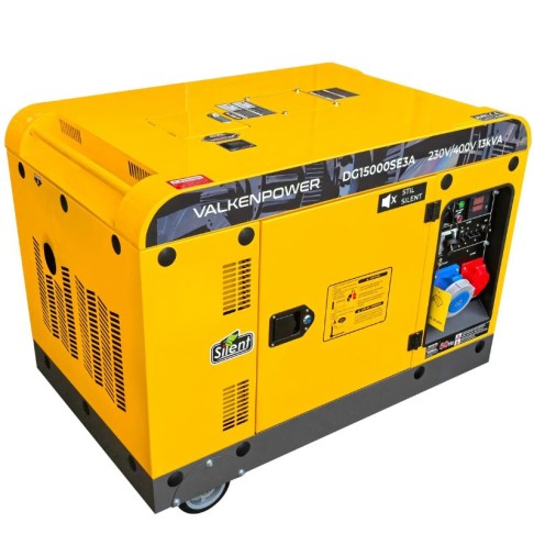 Portable diesel generator Valkenpower 10.5 kW with a sound-insulated enclosure