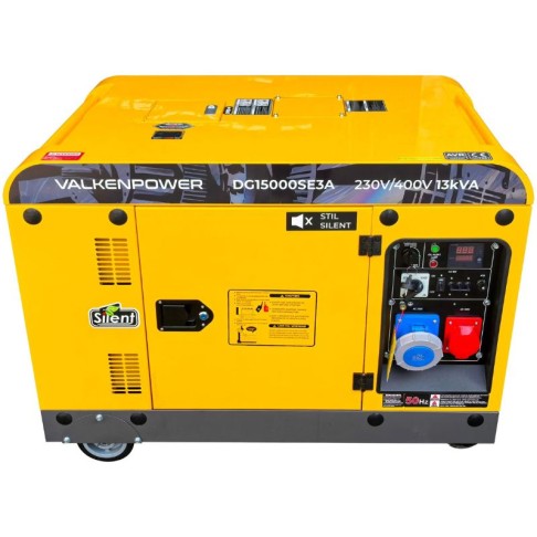 Portable diesel generator Valkenpower 10.5 kW with a sound-insulated enclosure