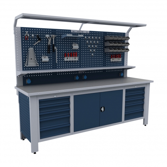Workbench with perforated wall Valkenpower ver. 2