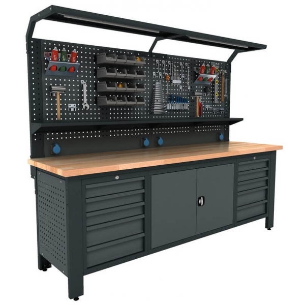 Workbench with perforated panel Valkenpower ver. 2