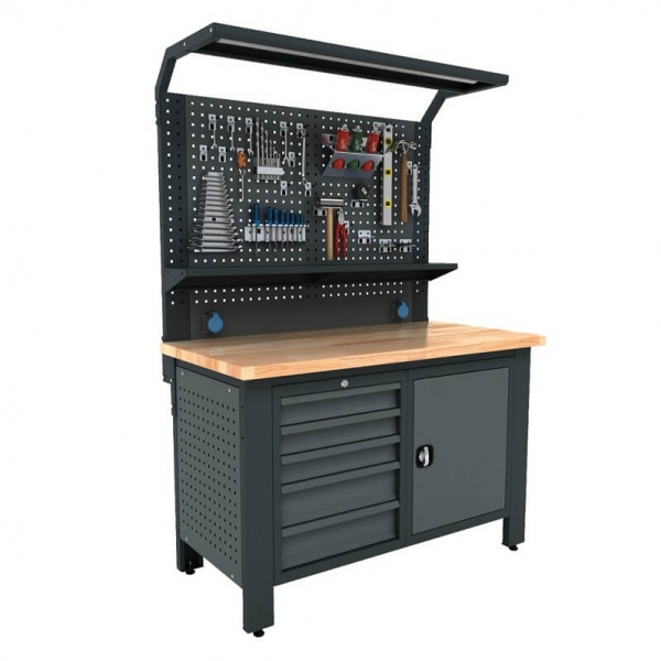 Workbench with Perforated Panel Valkenpower
