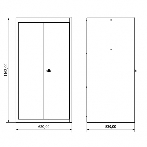 Hanging two-door wardrobe Valkenpower