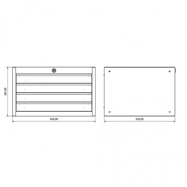 Small workshop cabinet with four drawers Valkenpower