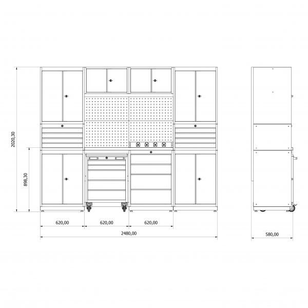 Modular Workbench Set Valkenpower Series F