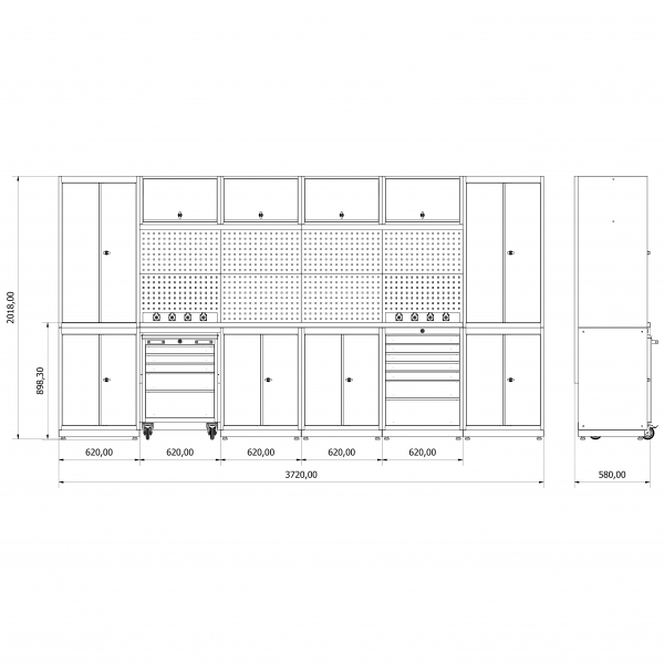 Modular Workbench Set Valkenpower Series G