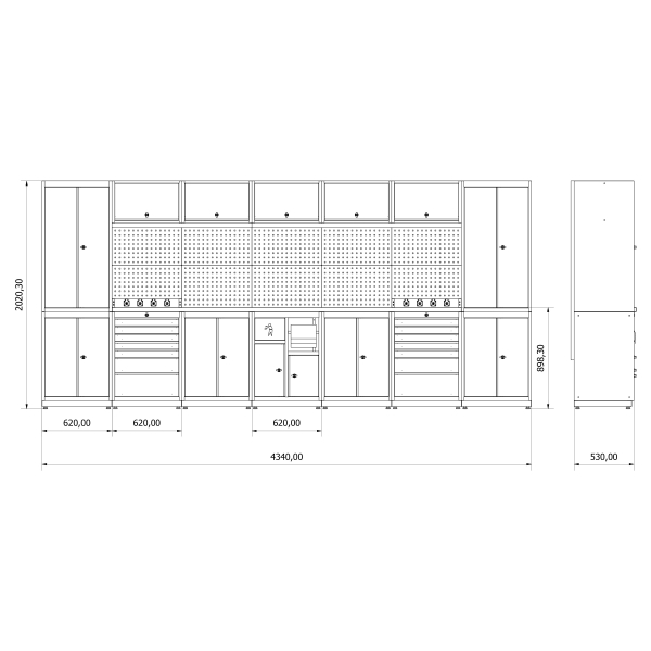 Modular Workbench Set Valkenpower Series I