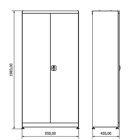 Металлический рабочий шкаф с 4 ящиками, 4 полками и ящиками Valkenpower