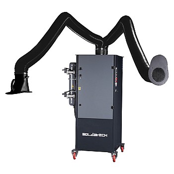 Mobile welding fume extraction system 1.1 kW, two hoses