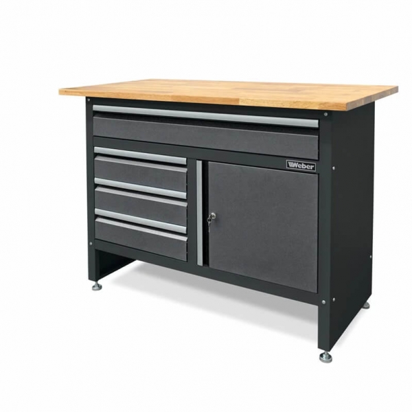 Компактный верстак с деревянной рабочей поверхностью 120 x 60 см Weber