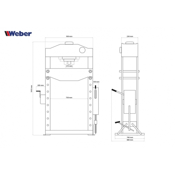 Weber WZ-WP50 hydraulic 50 ton baler