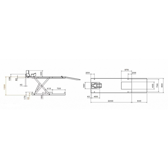 Motorcycle lift Weber Expert Serie MC-1000